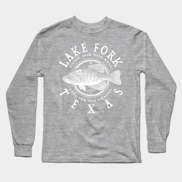 Lake Fork, Texas, Crappie Fishing Long Sleeve T-Shirt by jcombs